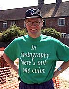 A strangely familiar passer-by adopts a casual pose for our photographer.